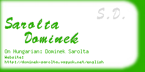 sarolta dominek business card